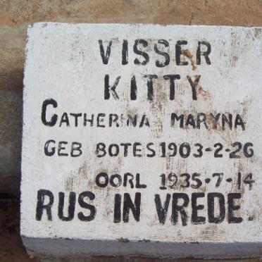 VISSER Catherina Maryna nee BOTES 1903-1935