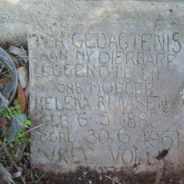 KLAASEN Helena 1885-1961