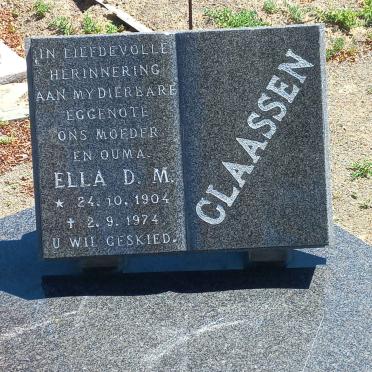 CLAASSEN Ella D.M. 1904-1974