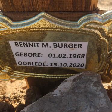BURGER Bennit M. 1968-2020