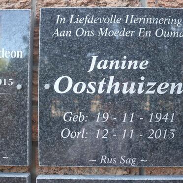 OOSTHUIZEN Janine 1941-2013