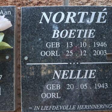 NORTJE Boetie 1946-2003 &amp; Nellie 1943-