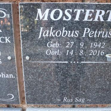MOSTERT Jakobus Petrus 1942-2016