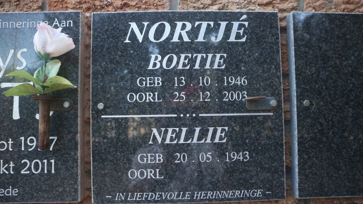 NORTJE Boetie 1946-2003 &amp; Nellie 1943-