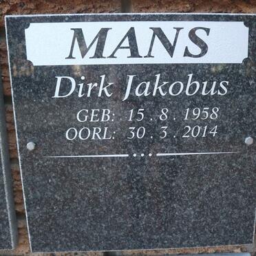 MANS Dirk Jakobus 1958-2014