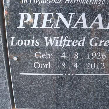 PIENAAR Louis Wilfred Gregan 1926-2012