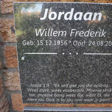 JORDAAN Willem Frederik 1956-2014