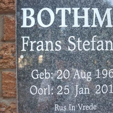 BOTHMA Frans Stefanus 1961-2013