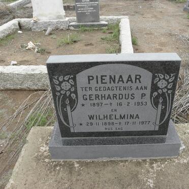 PIENAAR Gerhardus P. 1897-1953 &amp; Wilhelmina 1898-1977