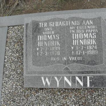 WYNNE Thomas Hendrik 1899-1970 :: WYNNE Thomas Hendrik 1924-1989