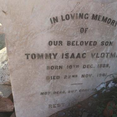 VLOTMAN Tommy Isaac 1888-1901
