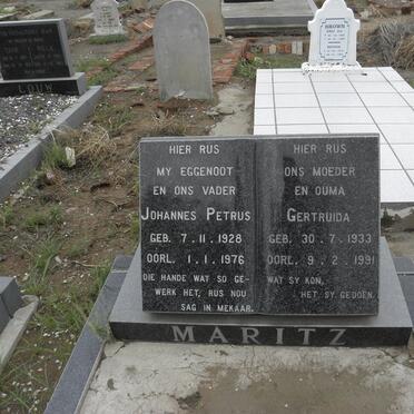 MARITZ Johannes Petrus 1928-1976 &amp; Gertruida 1933-1991
