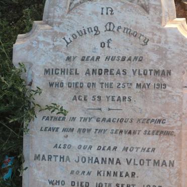 VLOTMAN Michiel Andreas -1919 &amp; Martha Johanna KINNEAR -1927