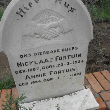 FORTUIN Nicklaas 1867-1924 &amp; Annie 1884-1928 