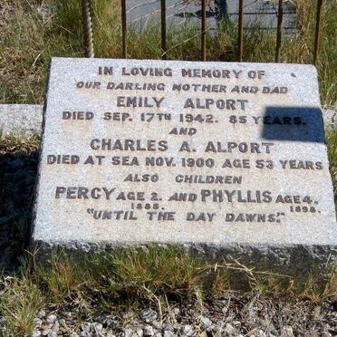 ALPORT Charles A. -1900 &amp; Emily -1942 :: ALPORT Percy -1888 :: ALPORT Phyllis 1898