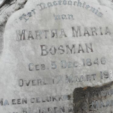 BOSMAN Martha Maria 1846-1918