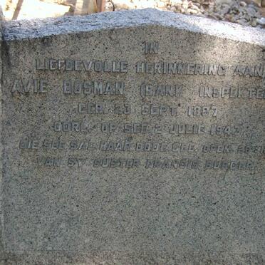 BOSMAN Avie 1887-1943