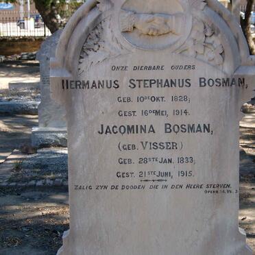 BOSMAN Hermanus Stephanus 1828-1914 &amp; Jacomina VISSER 1833-1915