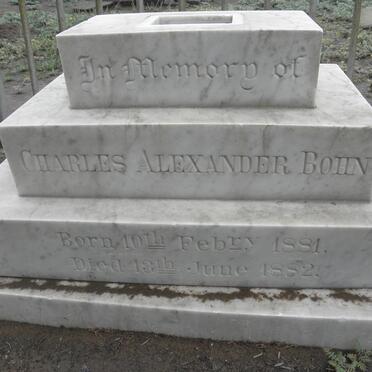 BOHN Charles Alexander 1881-1882