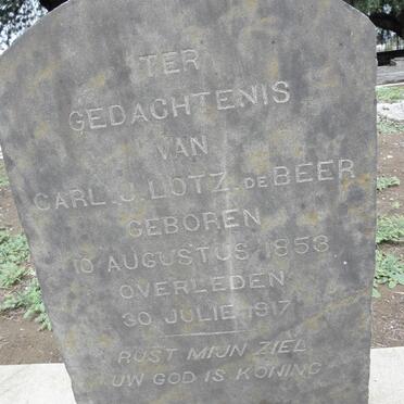 BEER Carl J. Lotz, de 1853-1917