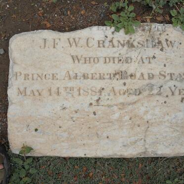 CRANKSHAW J.F.W.C. -1881