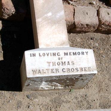 CROSBEE Thomas Walter -1897