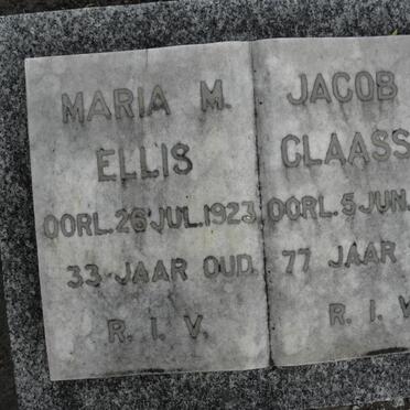 ELLIS Maria M. -1923 :: CLAASSEN Jacob J. -1920