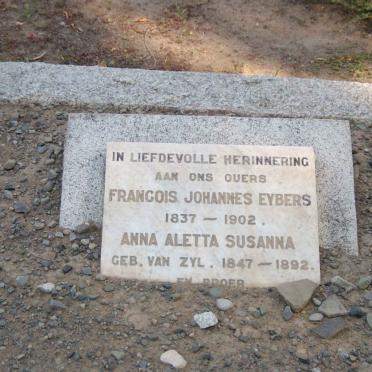 EYBERS Francois Johannes 1837-1902 &amp; Anna Aletta Susanna VAN ZYL 1847-1892 :: EYBERS ??