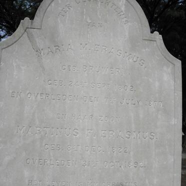 ERASMUS Maria M. nee BRUWER 1802-1877 :: ERASMUS Martinus F. 1822-1892