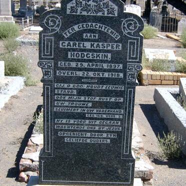 HODGSKIN Carel Kasper 1897-1918