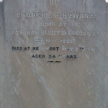 HOWARD Charles H. 1852-1857