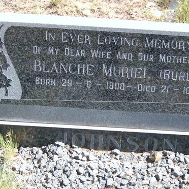 JOHNSON Blanche Muriel nee BURLS 1908-1965