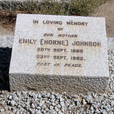 JOHNSON Emily nee HORNE 1888-1962