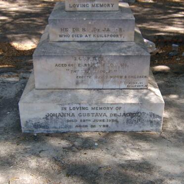 JAGER Hendrik J., de -18?4 &amp; Johanna Gustava -1925