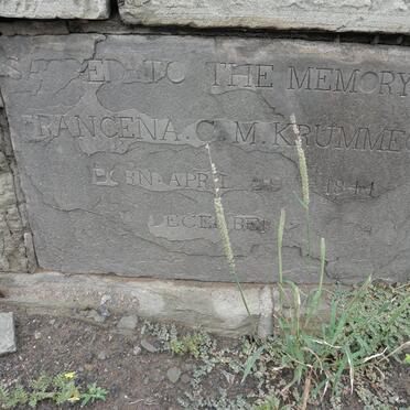 KRUMMECK Francena C.M. 1844-