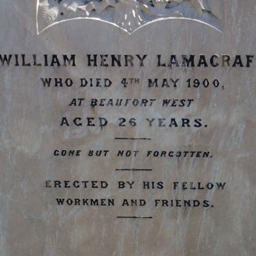 LAMACRAFT William Henry -1900