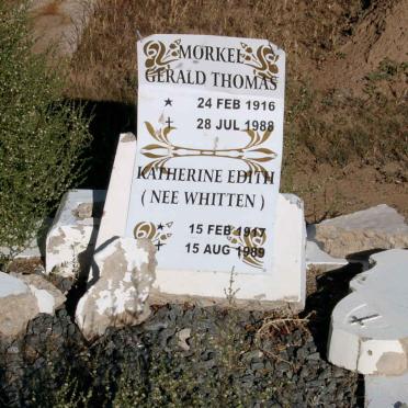 MORKEL Gerald Thomas 1916-1988 &amp; Katherine Edith WHITTEN 1917-1989