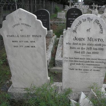 MUSTO John 1816-1882 &amp; Priscilla Soulby 1854-1914