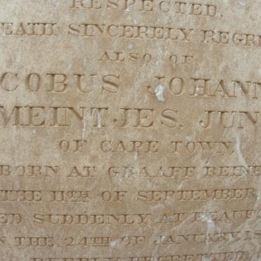 MEINTJES Jacobus Johannes 1806-1860 :: MEINTJES Jacobus Johannes 1826-1864