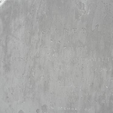 MILTON Jane 1856-1872 :: WEBB Henry 1819-1900 