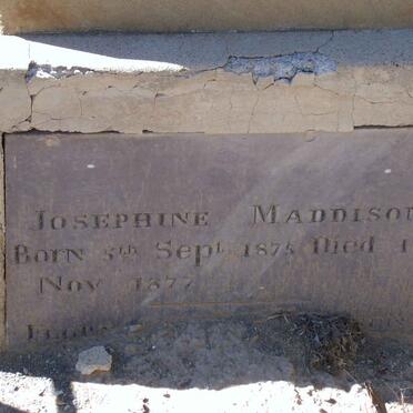 MADDISON Josephine 1875-1877 :: MADDISON Florence J.R. 1880-18??