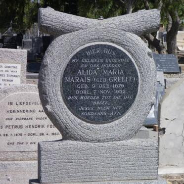 MARAIS Alida Maria nee GREEFF 1879-1952