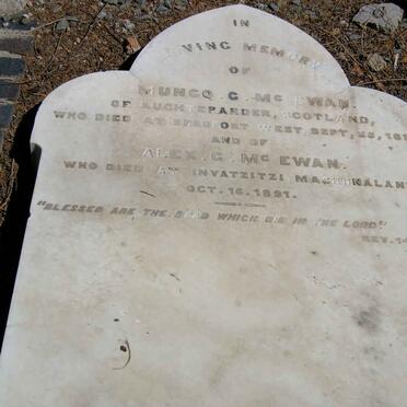 McEWAN Mungo C. -1890 :: McEWAN Alex C. -1891