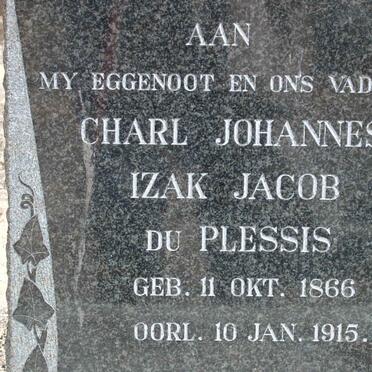 PLESSIS Charl Johannes Izak Jacob, du 1866-1915