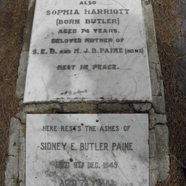 PAINE Ada nee GARNHAM :: PAINE Sophia Harriott nee BUTLER :: PAINE Sidney E. Butler -1949