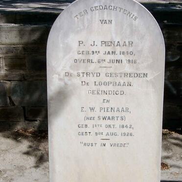 PIENAAR P.J. 1840-1916 &amp; E.W. SWARTS 1842-1926