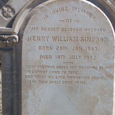 SIMPSON Henry William 1843-1902