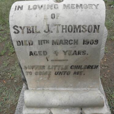 THOMSON Sybil J. -1909
