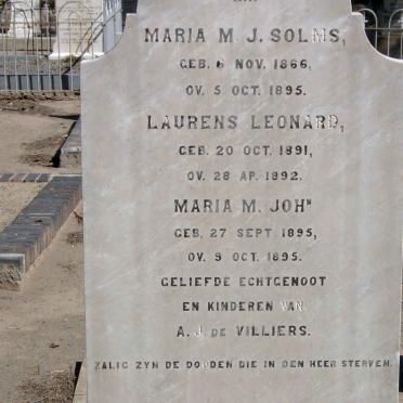 VILLIERS  de :: SOLMS