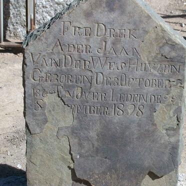 WESTHUIZEN Fredrek Aderjaan, van der 1869-1898